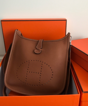 에르메스 에블린29 골드브라운 은장